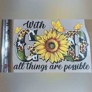 Sunflower and Leopard DTF transfer